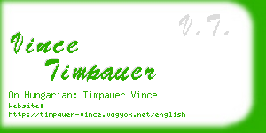 vince timpauer business card